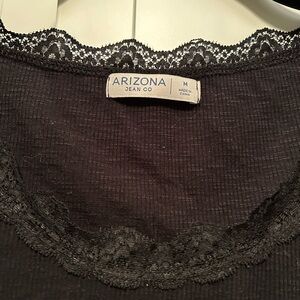 Black laced long sleeve crop top